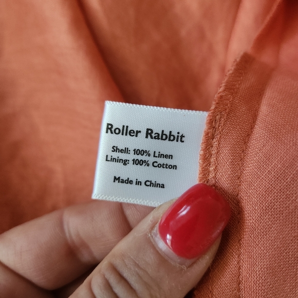 Roller Rabbit Jona Maxi Dress‎ In Mango Orange Women's Size XL - Picture 6 of 12